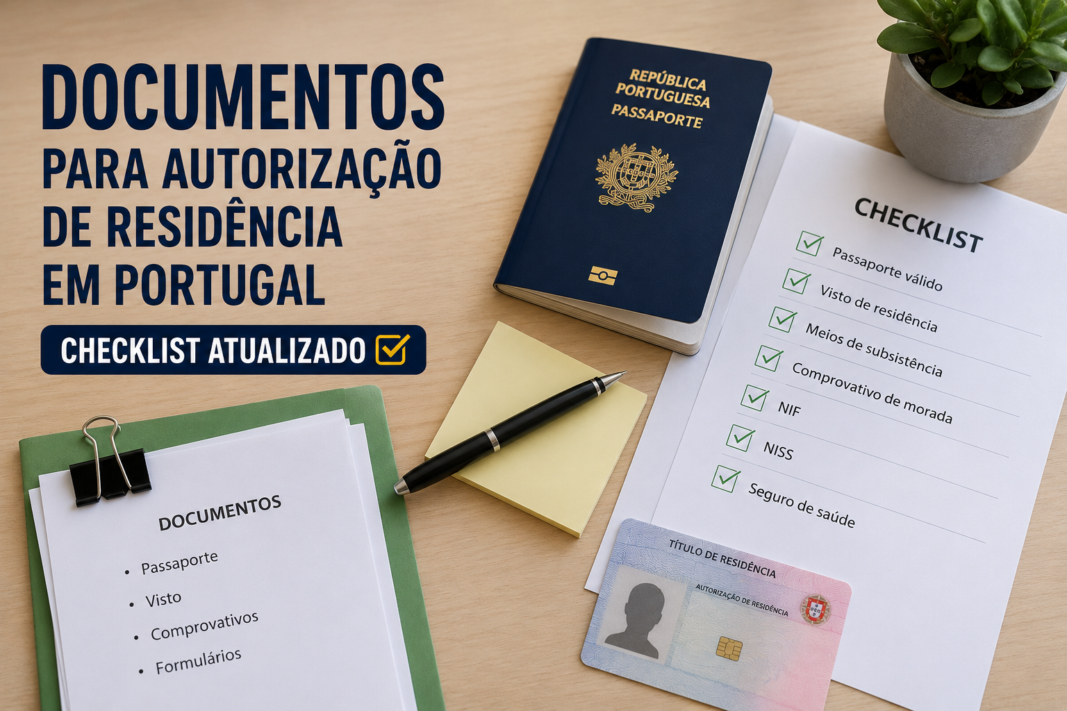 Documentos para autorização de residência em Portugal: checklist atualizado